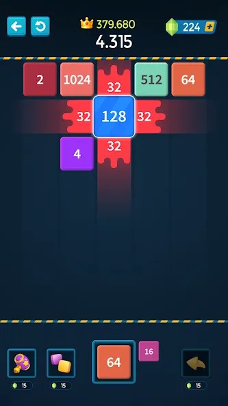 1M - Merge Number Block Puzzle МОД/Взлом [Деньги, Монеты и Меню MOD] Screenshot 2