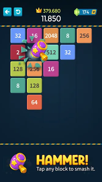 1M - Merge Number Block Puzzle МОД/Взлом [Деньги, Монеты и Меню MOD] Screenshot 3