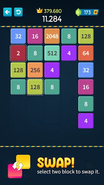 1M - Merge Number Block Puzzle МОД/Взлом [Деньги, Монеты и Меню MOD] Screenshot 4