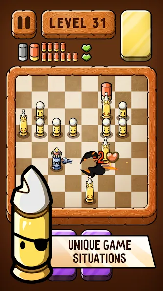 Bullet Chess: Board Shootout (Бюллет чесс) МОД/Взлом [Деньги, Монеты и Меню MOD] Screenshot 4