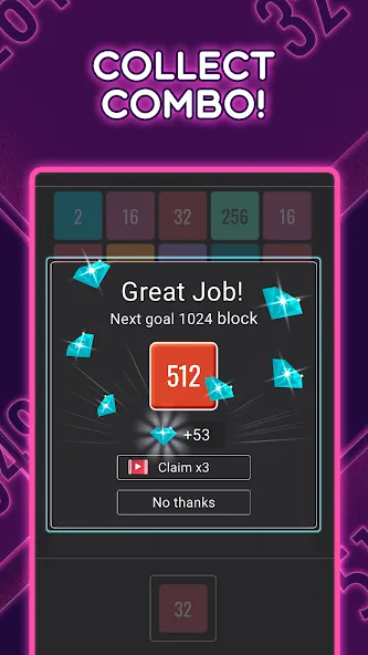 Join Blocks 2048 Number Puzzle (Джоин Блокс) МОД/Взлом [Деньги, Монеты и Меню MOD] Screenshot 4