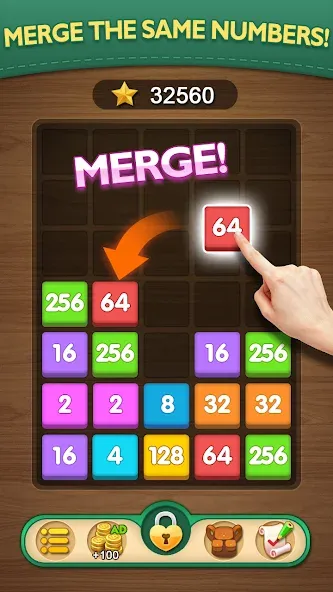 Merge Puzzle - Number Games (Мердж Пазл) МОД/Взлом [Деньги, Монеты и Меню MOD] Screenshot 1