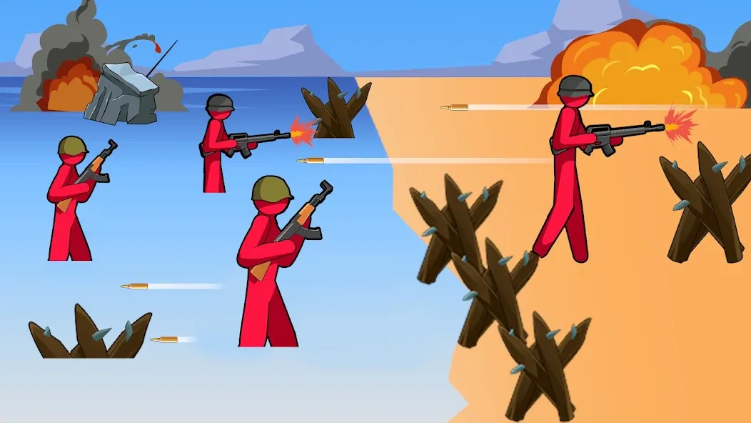 Stickman History Battle (Стикмен История Битва) МОД/Взлом [Бесконечные деньги, Монеты и Мега MOD] Screenshot 5