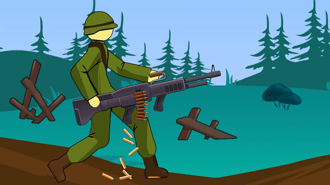 Stickman WW2 (Стикмэн Вторая Мировая война) МОД/Взлом [Деньги, Монеты и Меню MOD] Screenshot 5