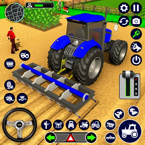 Real Tractor Driving Simulator (Реальный симулятор вождения трактора) МОД/Взлом [Бесконечные деньги, Монеты и Мега MOD] Screenshot 1