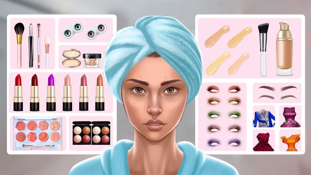 DIY Makeup: Beauty Makeup Game МОД/Взлом [Все открыто, Дополнительные деньги и Меню MOD] Screenshot 4