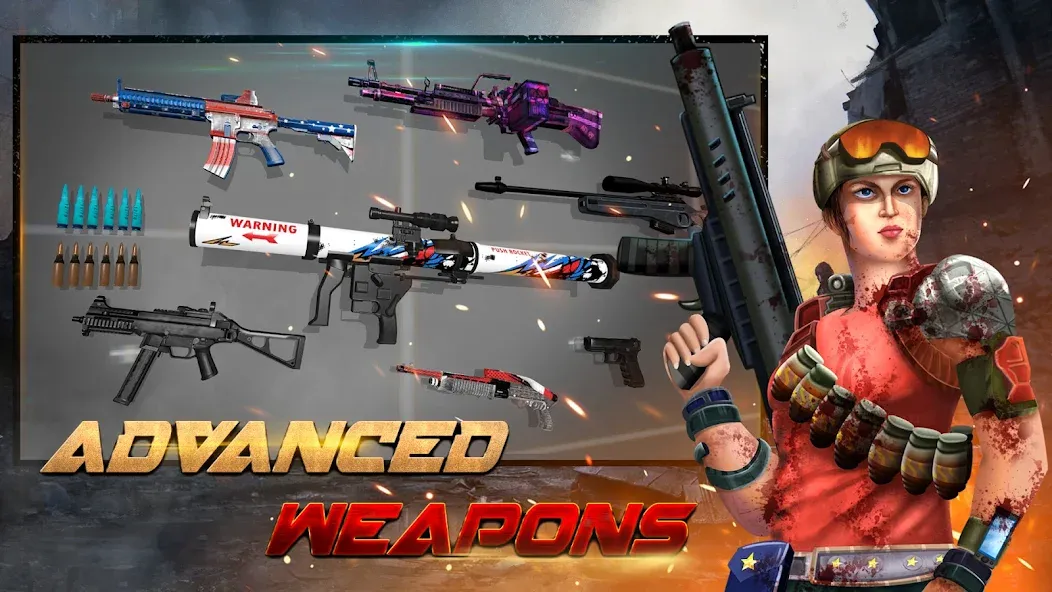 Zombie Hunter - Shooting Game (Зомби Хантер) МОД/Взлом [Все открыто, Дополнительные деньги и Меню MOD] Screenshot 3