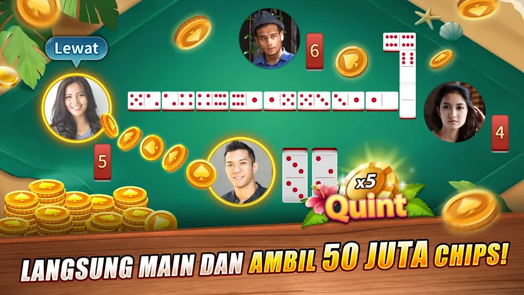 LUXY Domino Gaple QiuQiu Poker (Лукси Домино Гапл Киукиу Покер) МОД/Взлом [Деньги, Монеты и Меню MOD] Screenshot 1