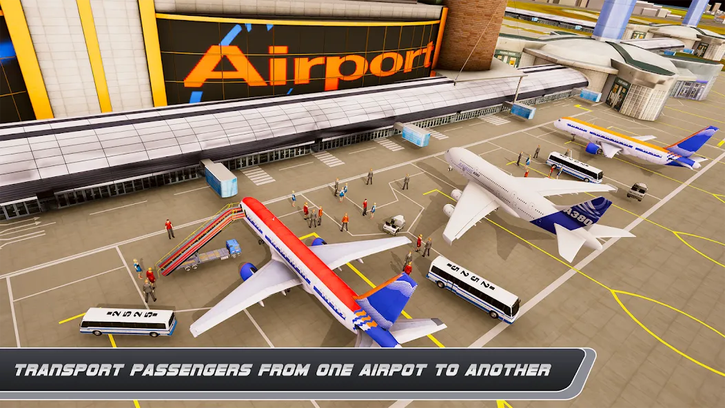 Airplane Simulator Plane Games МОД/Взлом [Меню, Бесконечные монеты и Открытые уровни] Screenshot 5