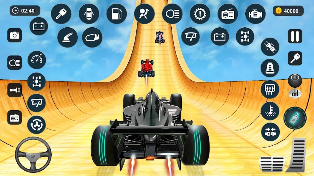 Formula Car Stunt - Car Games (Формула автомобиль трюк) МОД/Взлом [Меню, Бесконечные монеты и Открытые уровни] Screenshot 2
