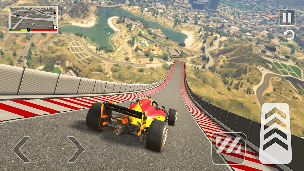 Formula Car Stunt - Car Games (Формула автомобиль трюк) МОД/Взлом [Меню, Бесконечные монеты и Открытые уровни] Screenshot 3