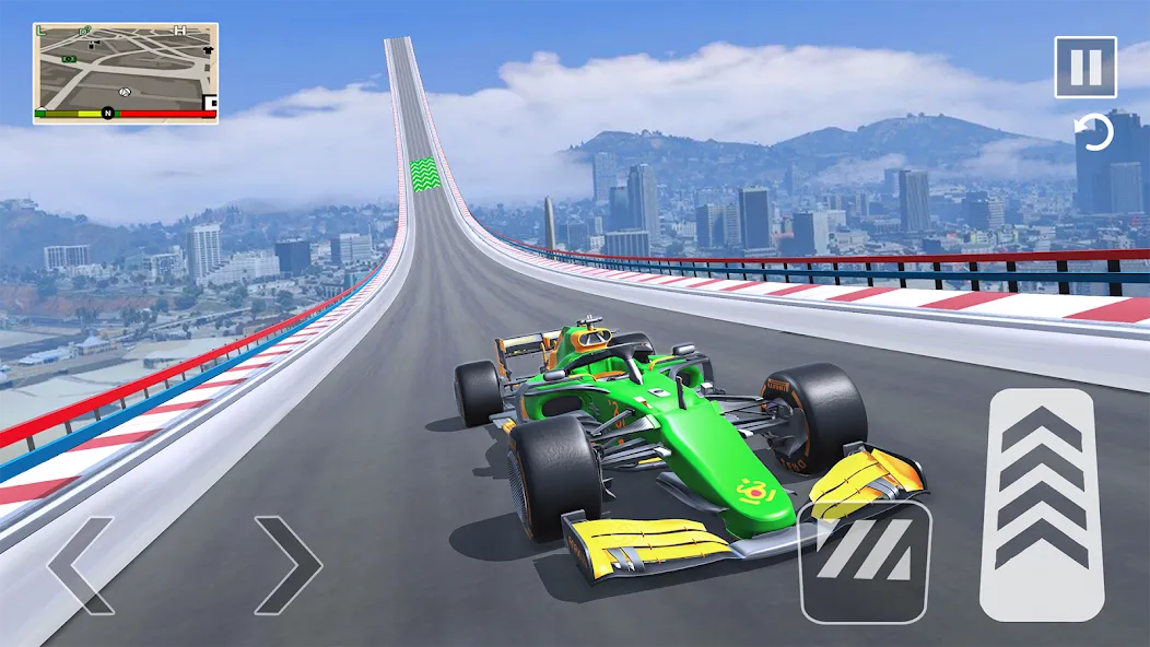 Formula Car Stunt - Car Games (Формула автомобиль трюк) МОД/Взлом [Меню, Бесконечные монеты и Открытые уровни] Screenshot 4