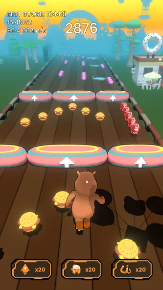 Hippo Dash (Хиппо Дэш) МОД/Взлом [Все открыто, Дополнительные деньги и Меню MOD] Screenshot 1