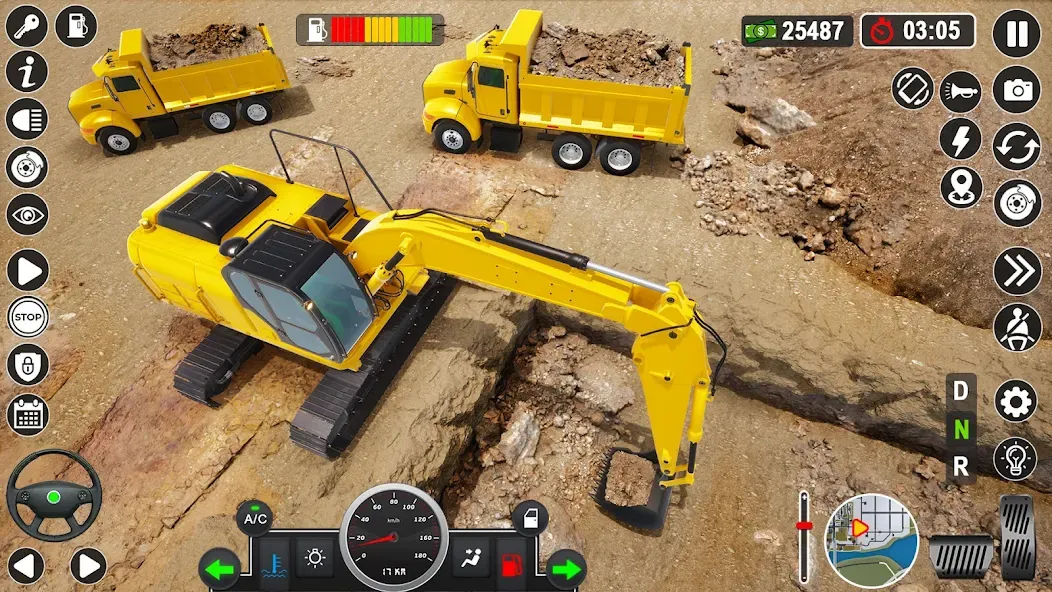 Construction Games Simulator МОД/Взлом [Меню, Бесконечные монеты и Открытые уровни] Screenshot 1