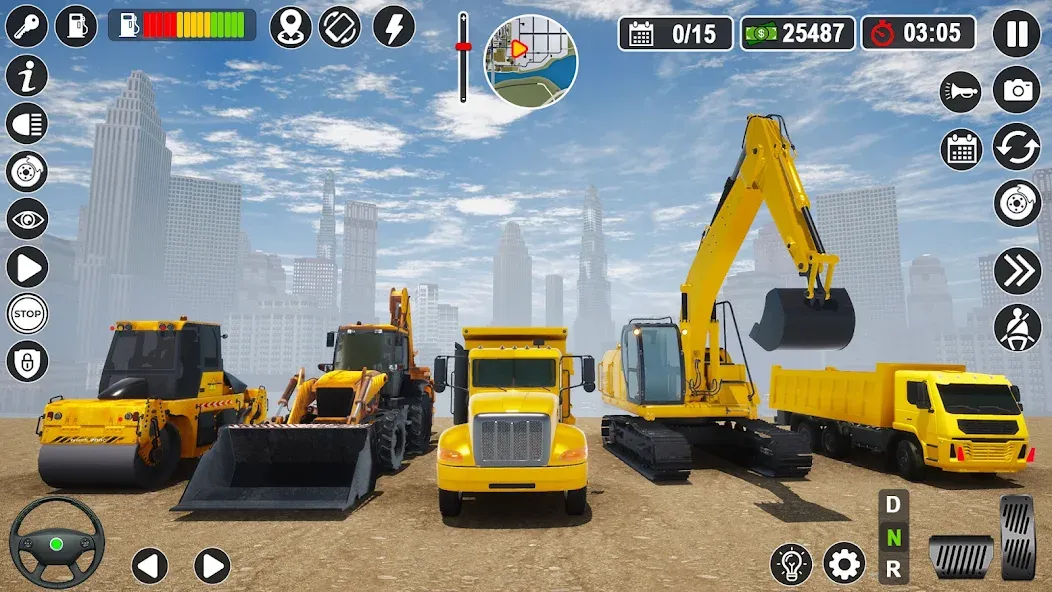 Construction Games Simulator МОД/Взлом [Меню, Бесконечные монеты и Открытые уровни] Screenshot 3