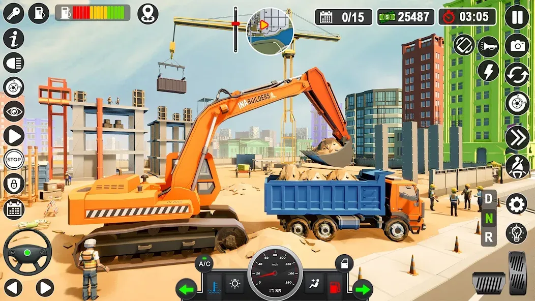 Construction Games Simulator МОД/Взлом [Меню, Бесконечные монеты и Открытые уровни] Screenshot 5