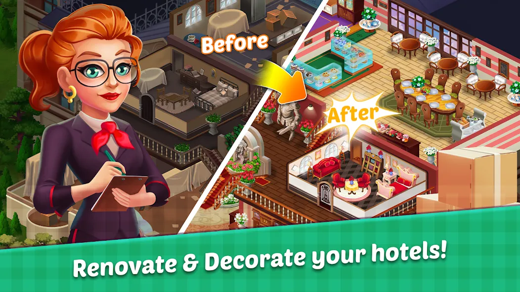 Hotel Madness Grand Hotel (Хотел Маднес Гранд Отель) МОД/Взлом [Много денег, Монет и Все открыто] Screenshot 5