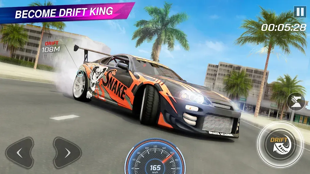 Extreme Car Driving: Car Drift МОД/Взлом [Меню, Бесконечные монеты и Открытые уровни] Screenshot 1