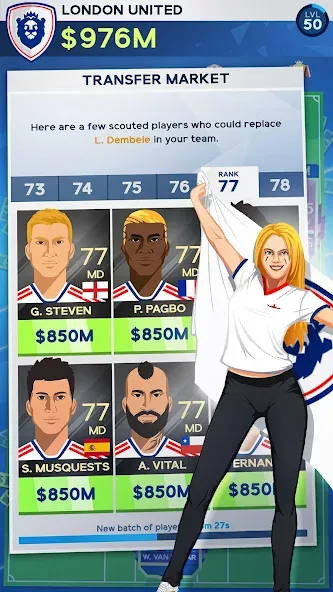 Idle Eleven - Soccer tycoon (Айдл Илевен) МОД/Взлом [Много денег, Монет и Все открыто] Screenshot 4