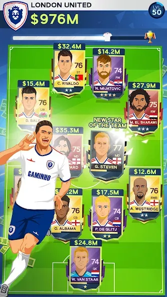 Idle Eleven - Soccer tycoon (Айдл Илевен) МОД/Взлом [Много денег, Монет и Все открыто] Screenshot 5