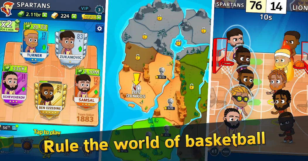 Idle Five Basketball tycoon (Айдл Файв Баскетбольный тайкун) МОД/Взлом [Много денег, Монет и Все открыто] Screenshot 1