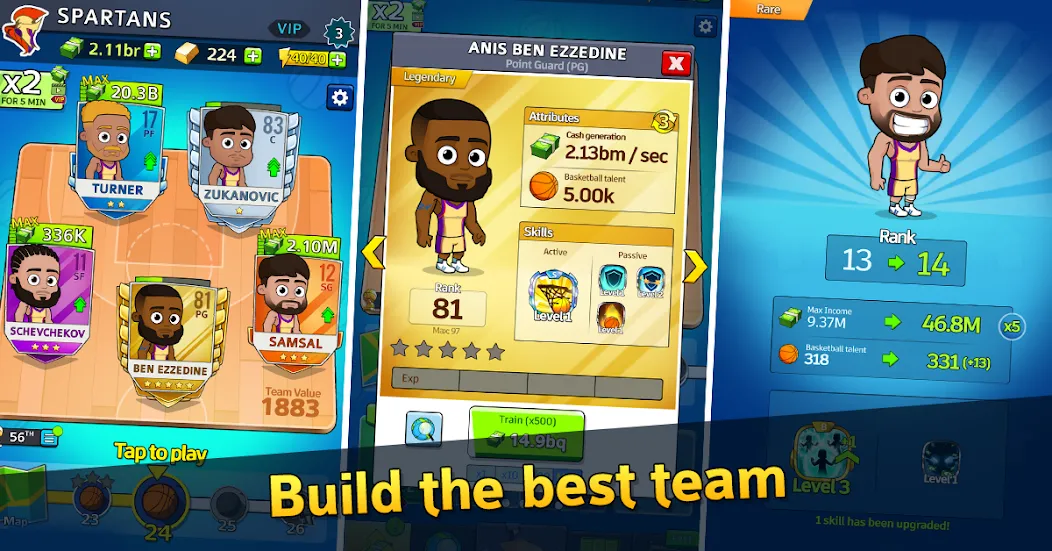 Idle Five Basketball tycoon (Айдл Файв Баскетбольный тайкун) МОД/Взлом [Много денег, Монет и Все открыто] Screenshot 2