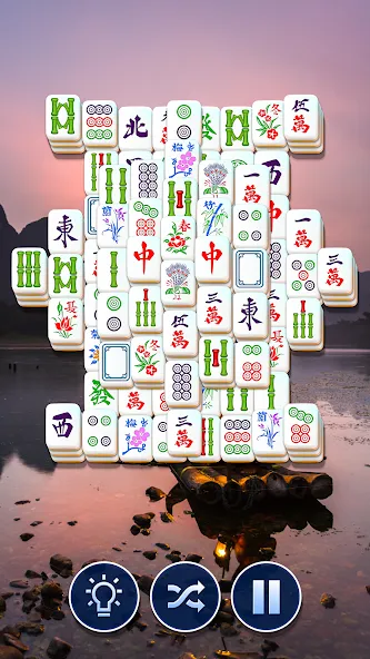 Mahjong Club - Solitaire Game МОД/Взлом [Меню, Бесконечные монеты и Открытые уровни] Screenshot 2