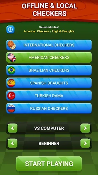 Checkers - Online & Offline МОД/Взлом [Деньги, Монеты и Меню MOD] Screenshot 4