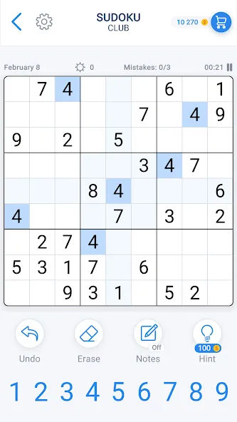 Sudoku Game - Daily Puzzles МОД/Взлом [Много денег, Монет и Все открыто] Screenshot 1