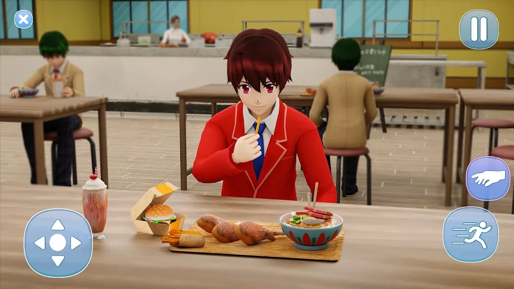 Anime Boy High School Life 3d МОД/Взлом [Бесконечные деньги, Монеты и Мега MOD] Screenshot 2