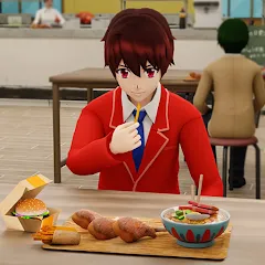 Скачать Взломанная Anime Boy High School Life 3d на Андроид (Много денег)