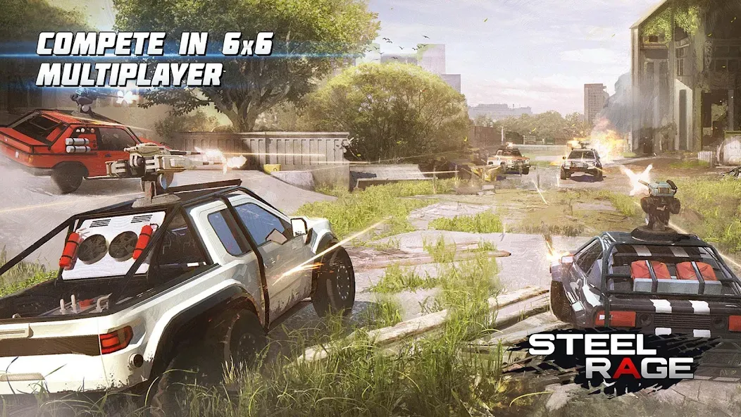 Steel Rage: Mech Cars PvP War (Стил Рейдж) МОД/Взлом [Бесконечные деньги, Монеты и Мега MOD] Screenshot 1