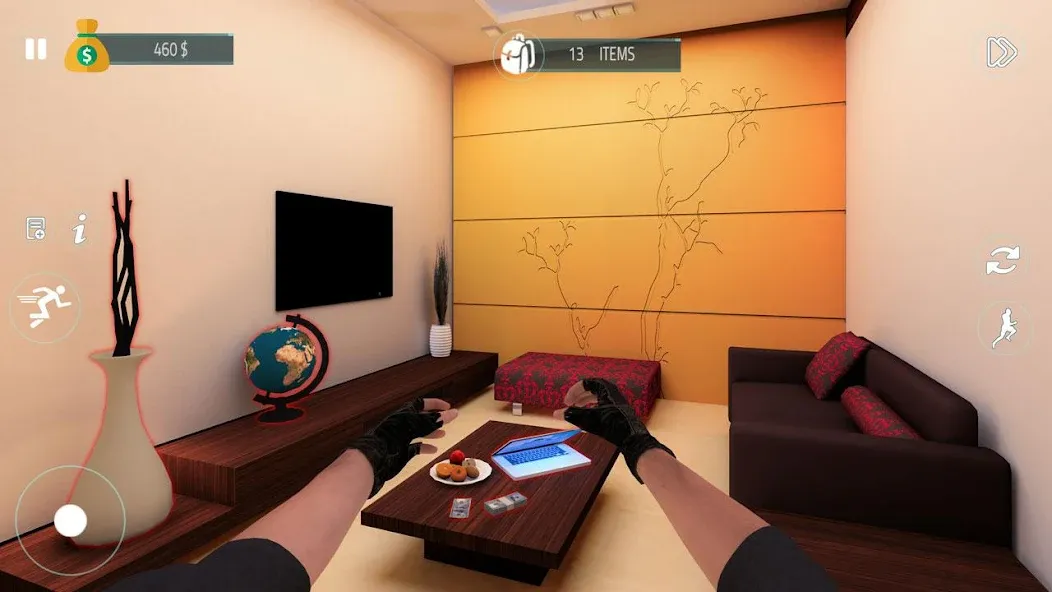 Sneak Thief Simulator: Robbery МОД/Взлом [Меню, Бесконечные монеты и Открытые уровни] Screenshot 2