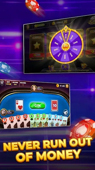 Gin Rummy - Card Game (Джин Рами) МОД/Взлом [Деньги, Монеты и Меню MOD] Screenshot 4