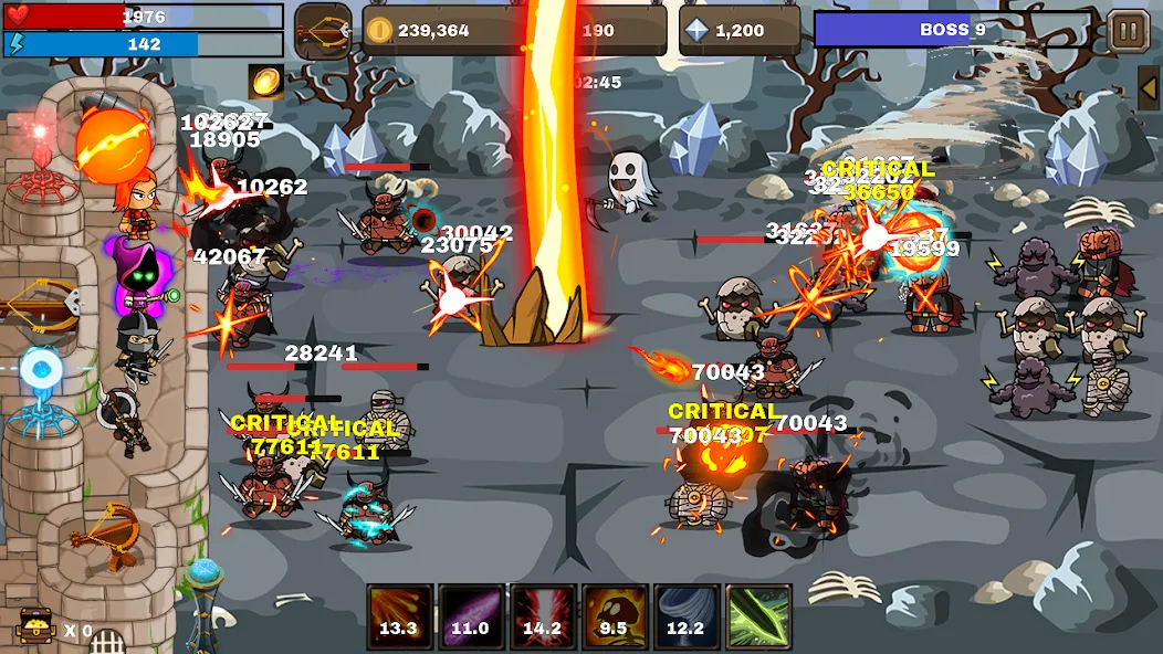 Final Castle Defence:Idle RPG (Финальная Защита Замка) МОД/Взлом [Меню, Бесконечные монеты и Открытые уровни] Screenshot 1