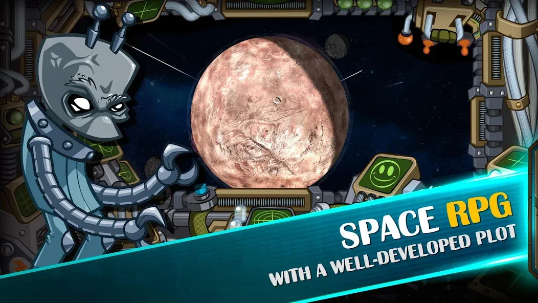 Space Raiders RPG МОД/Взлом [Меню, Бесконечные монеты и Открытые уровни] Screenshot 2