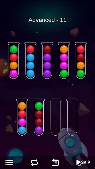 Ball Sort - Bubble Sort Puzzle (Болл Сорт) МОД/Взлом [Деньги, Монеты и Меню MOD] Screenshot 5