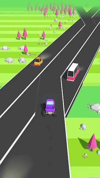 Traffic Run!: Driving Game МОД/Взлом [Деньги, Монеты и Меню MOD] Screenshot 3