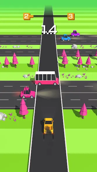 Traffic Run!: Driving Game МОД/Взлом [Деньги, Монеты и Меню MOD] Screenshot 4
