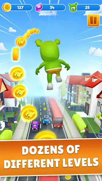 Gummy Bear Run: Running Games (Гамми Бер Ран) МОД/Взлом [Много монет, Открытые уровни и Мега MOD] Screenshot 1
