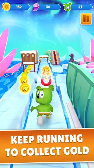 Gummy Bear Run: Running Games (Гамми Бер Ран) МОД/Взлом [Много монет, Открытые уровни и Мега MOD] Screenshot 2