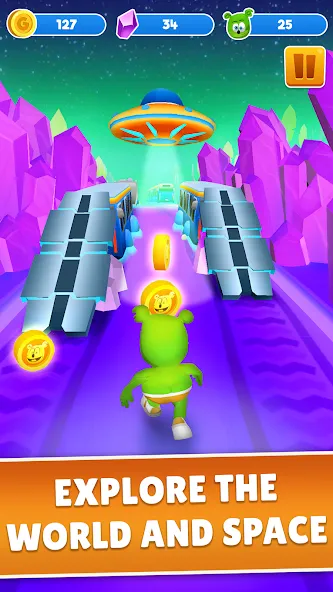 Gummy Bear Run: Running Games (Гамми Бер Ран) МОД/Взлом [Много монет, Открытые уровни и Мега MOD] Screenshot 3