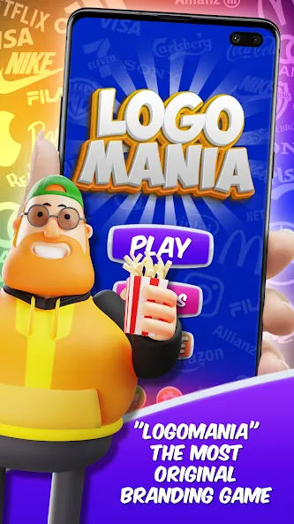 Logomania - Logo Quiz Original (Логомания 1) МОД/Взлом [Меню, Бесконечные монеты и Открытые уровни] Screenshot 1