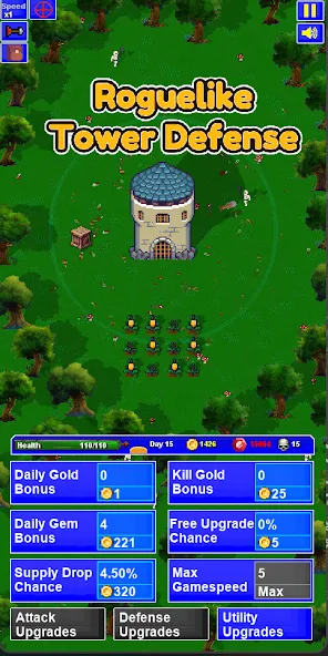Lone Tower Roguelike Defense (Лон Тауэр Рогалик Защиты) МОД/Взлом [Деньги, Монеты и Меню MOD] Screenshot 1