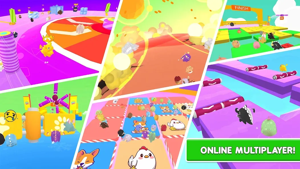 Fall.io - Race of Dino МОД/Взлом [Меню, Бесконечные монеты и Открытые уровни] Screenshot 1