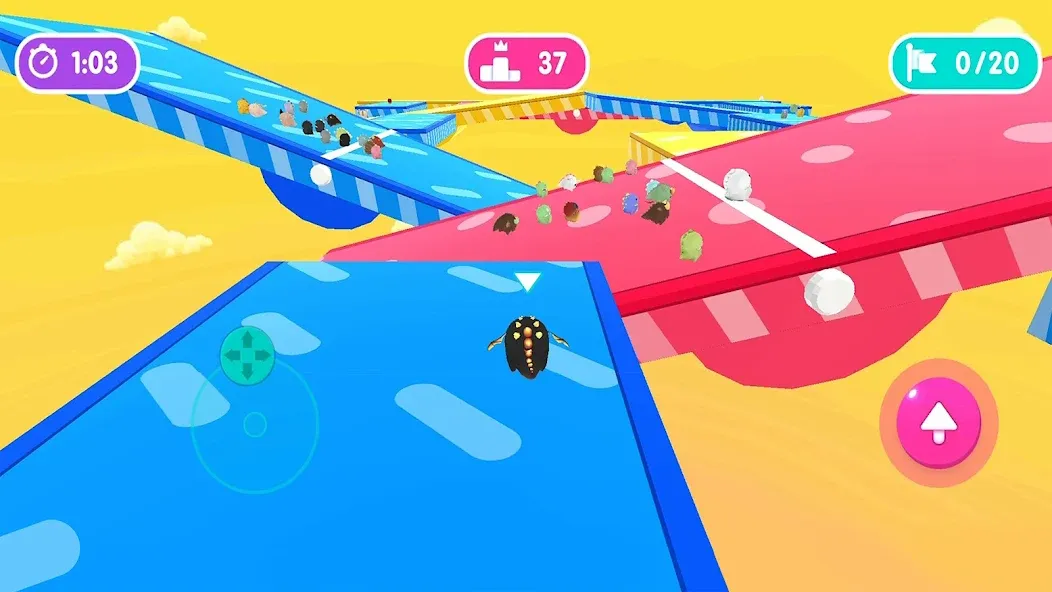 Fall.io - Race of Dino МОД/Взлом [Меню, Бесконечные монеты и Открытые уровни] Screenshot 2