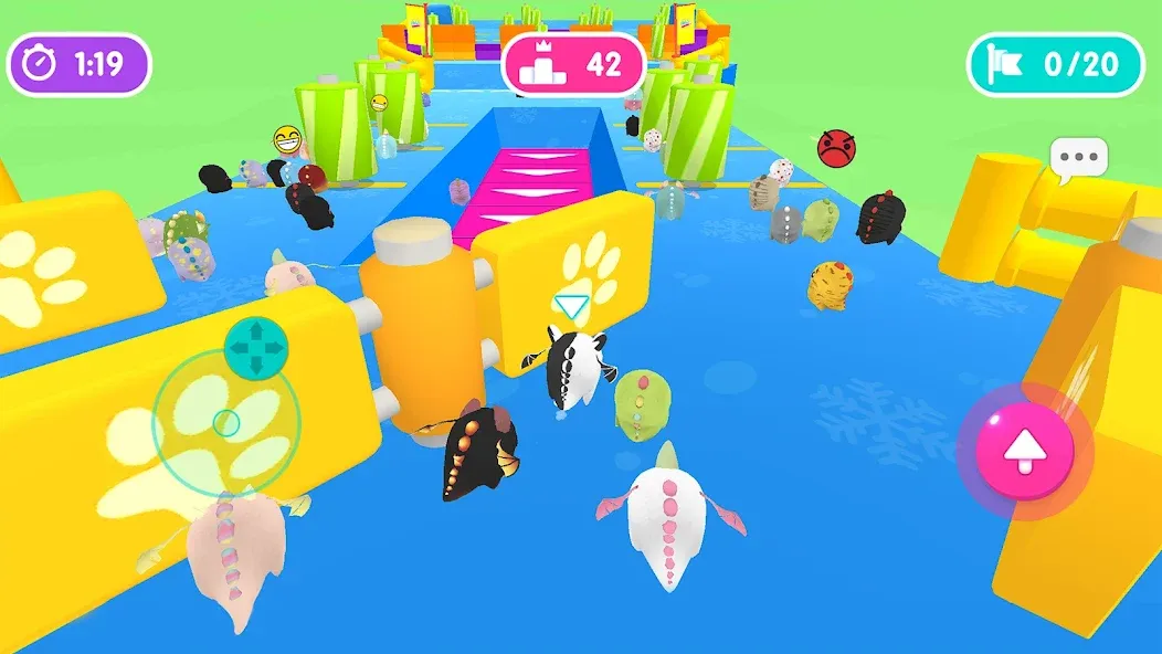 Fall.io - Race of Dino МОД/Взлом [Меню, Бесконечные монеты и Открытые уровни] Screenshot 5