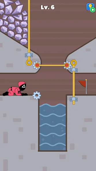 Prison Escape: Pin Puzzle (Позонный эксперт) МОД/Взлом [Меню, Бесконечные монеты и Открытые уровни] Screenshot 1