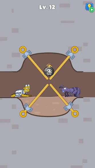 Prison Escape: Pin Puzzle (Позонный эксперт) МОД/Взлом [Меню, Бесконечные монеты и Открытые уровни] Screenshot 2