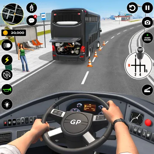 Bus Simulator : 3D Bus Games (Бас Драйвинг Симулятор ПВП Игра) МОД/Взлом [Меню, Бесконечные монеты и Открытые уровни] Screenshot 1